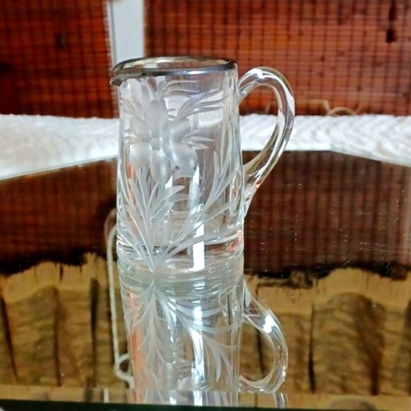 Princess house Etched Crystal Small Milk Pitcher - Picture 5 of 9